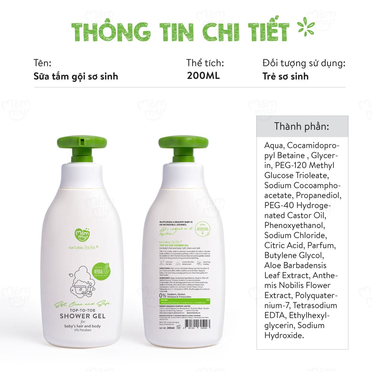 Sữa tắm thảo dược Top-to-toe Shower gel 200ml 12