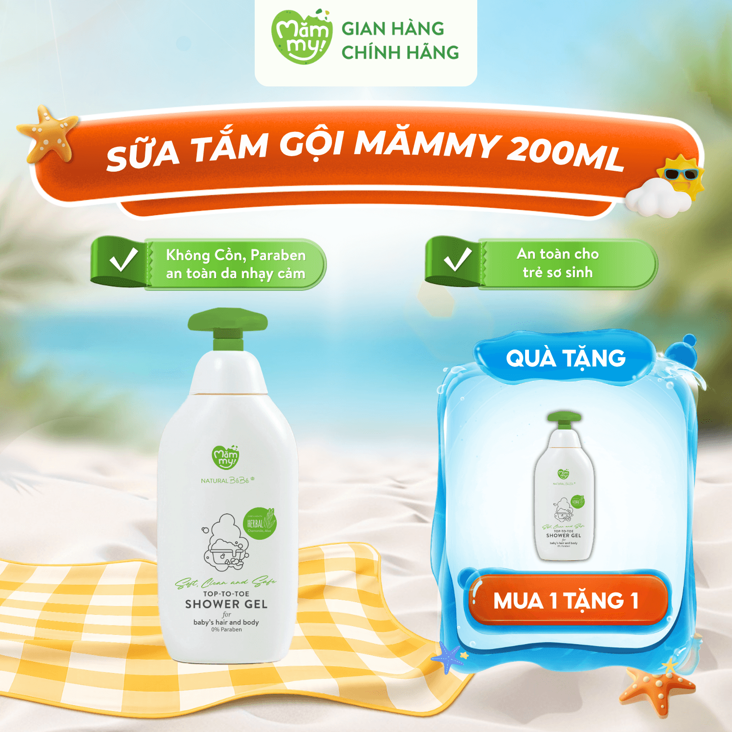 Sữa tắm thảo dược Top-to-toe Shower gel 200ml 2