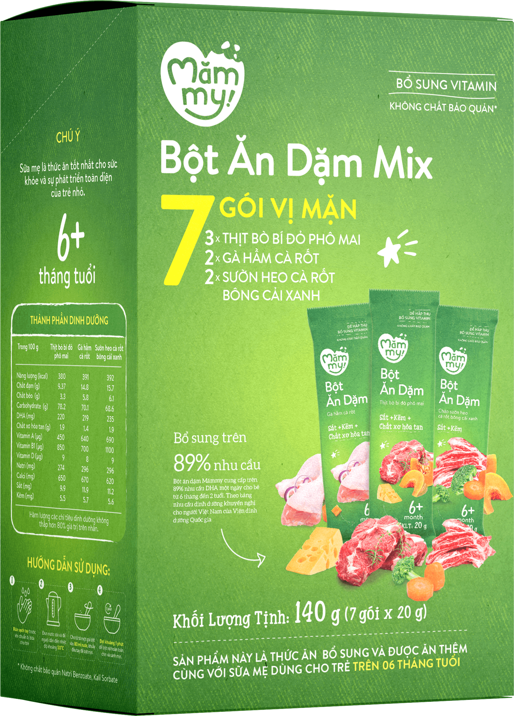 Bột ăn dặm mix - 7 gói vị mặn 1