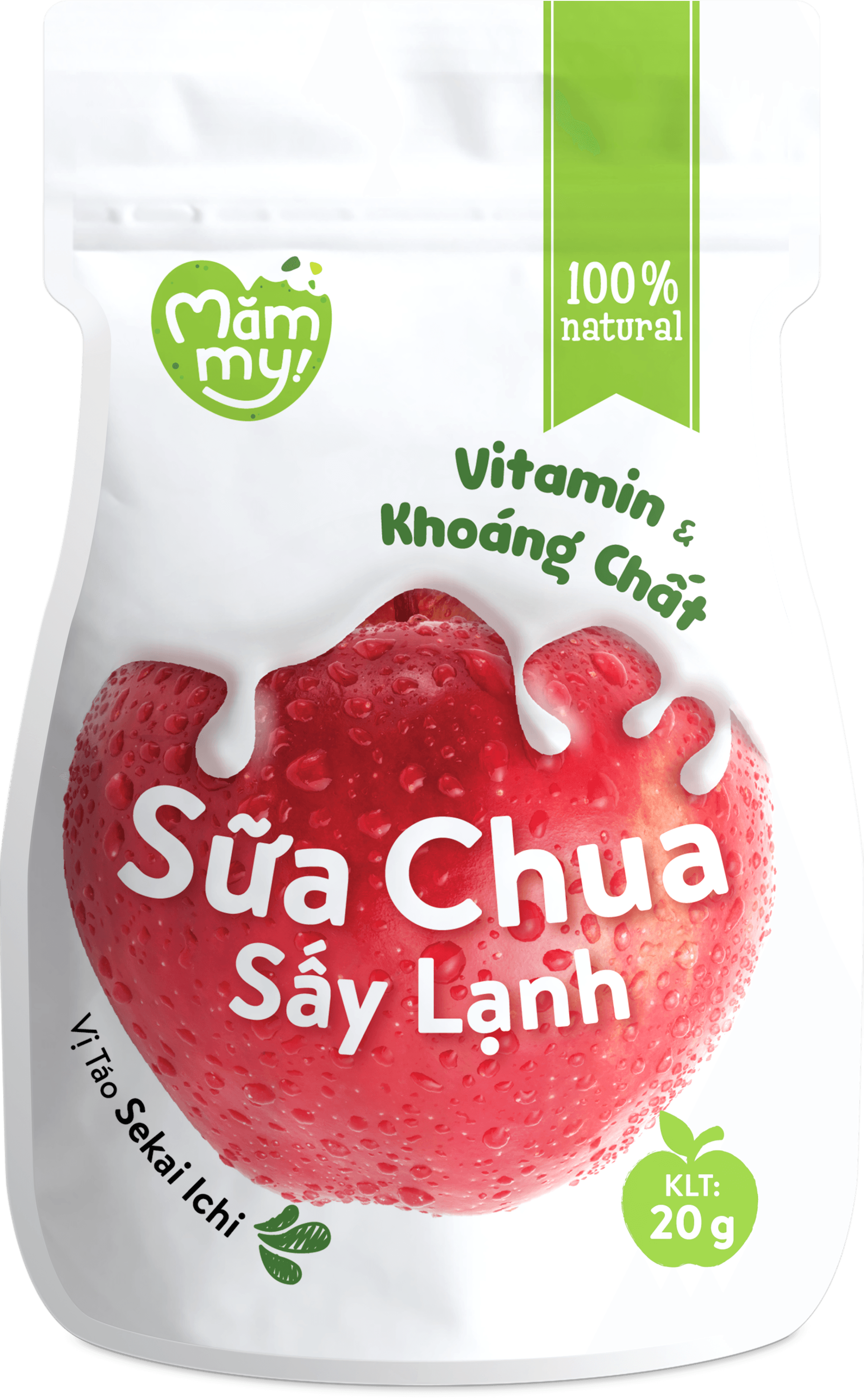 Sữa chua sấy vị táo Sekai Ichi 1