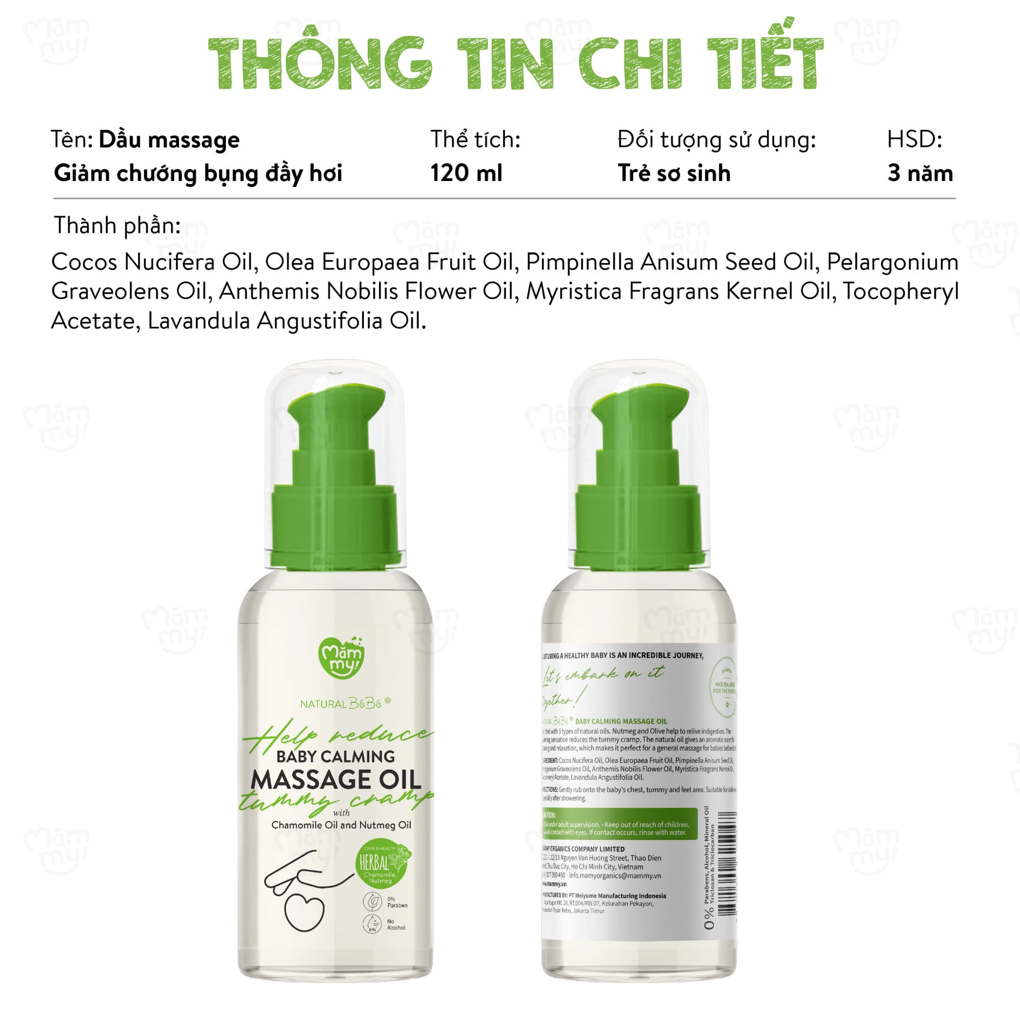 Dầu massage thảo dược Baby Calming - TẶNG KEM ĐÁNH RĂNG 2