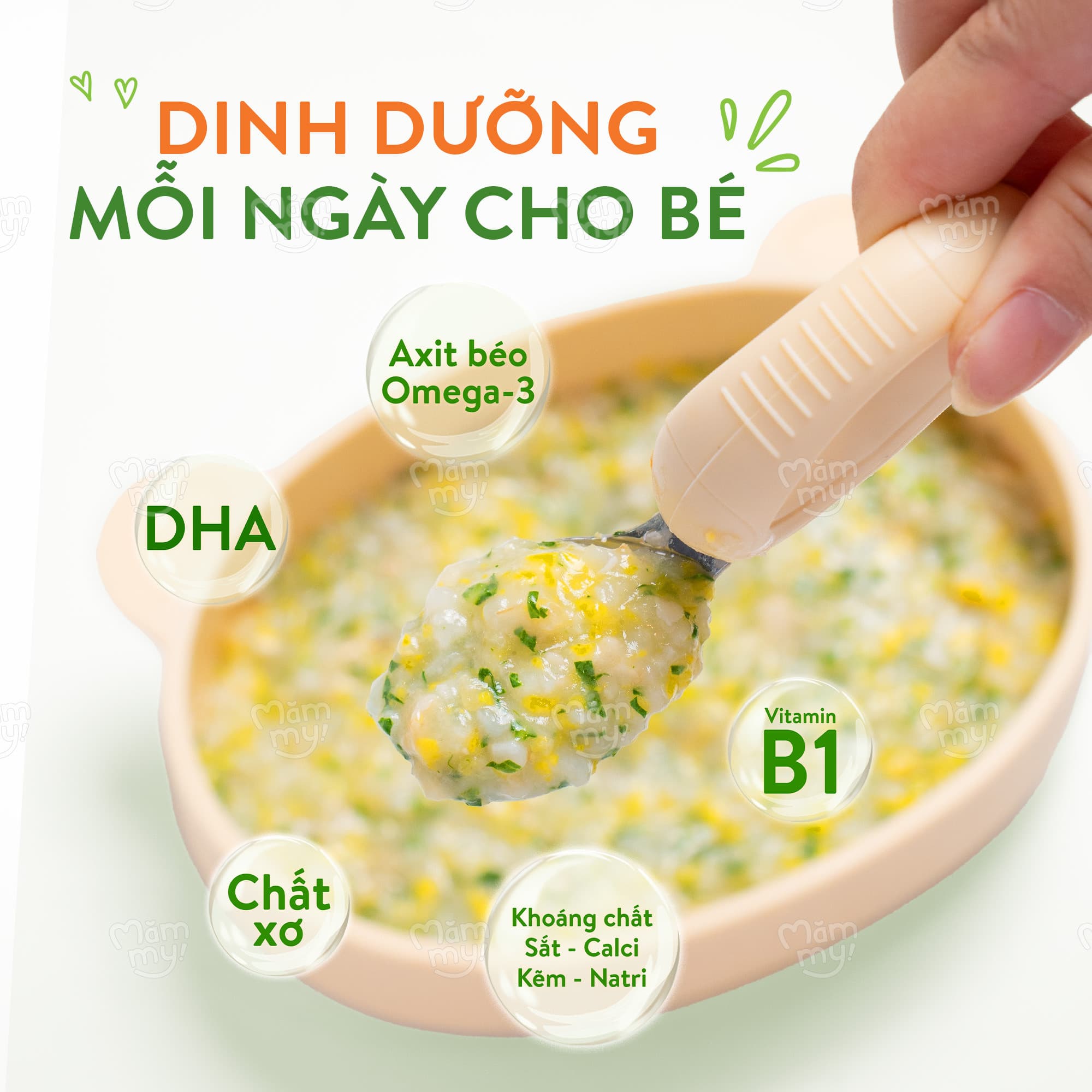 Cháo gạo sữa mix hạt - Gói 50g [Tặng Sách công thức nấu cháo] 8