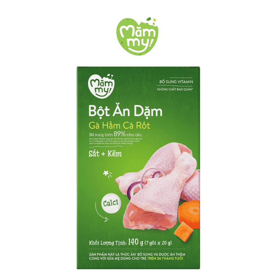 Bột ăn dặm Gà hầm Cà rốt - Hộp 140g
