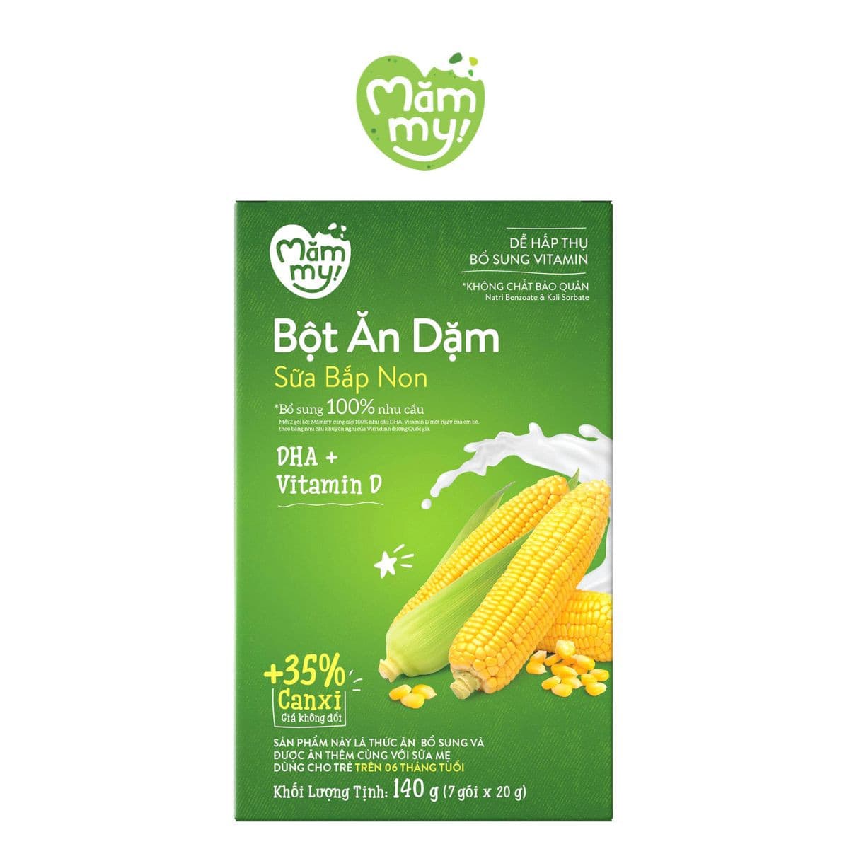 Bột ăn dặm Sữa bắp non - Hộp 140g