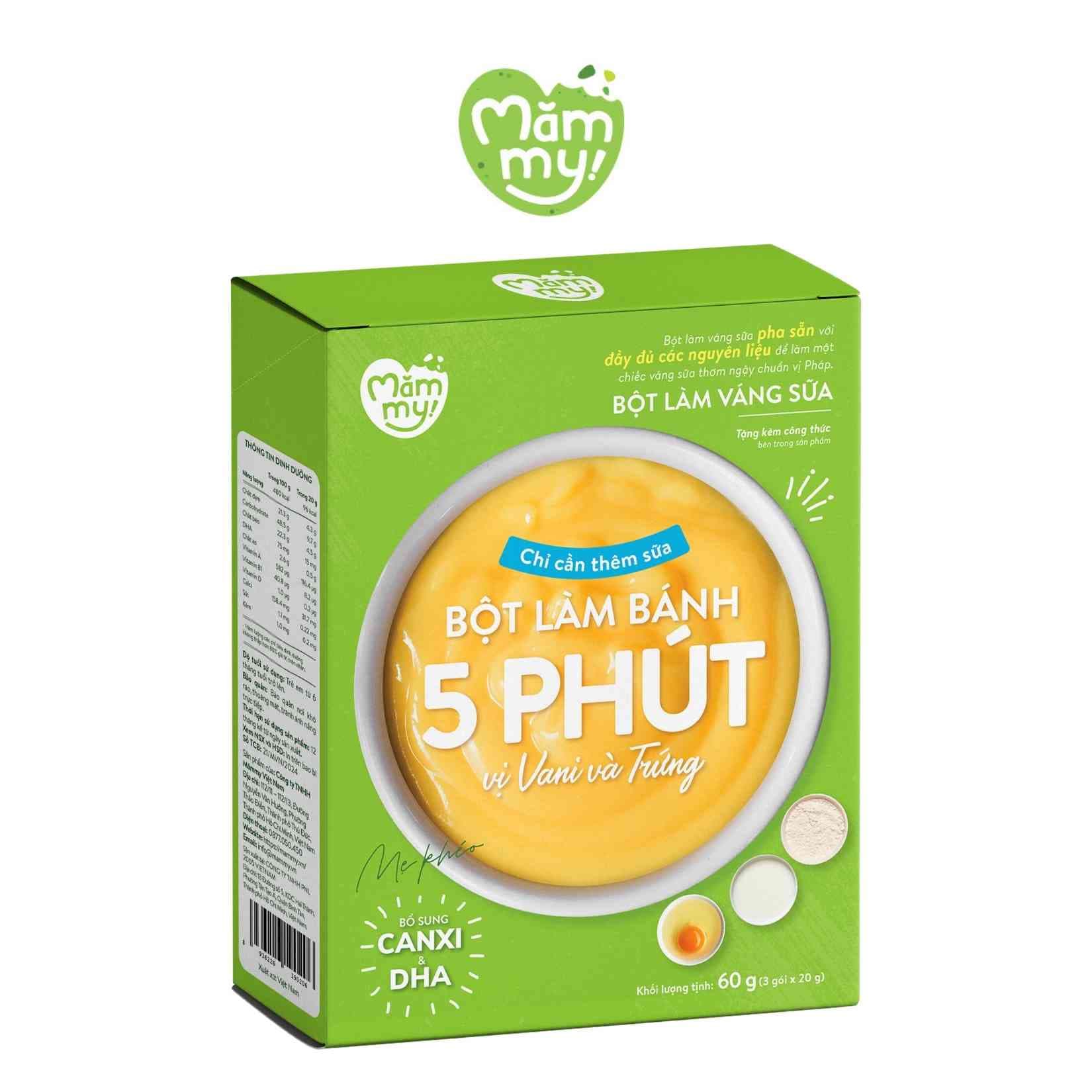 Bột làm váng sữa vị Vani và trứng - Hộp 60g