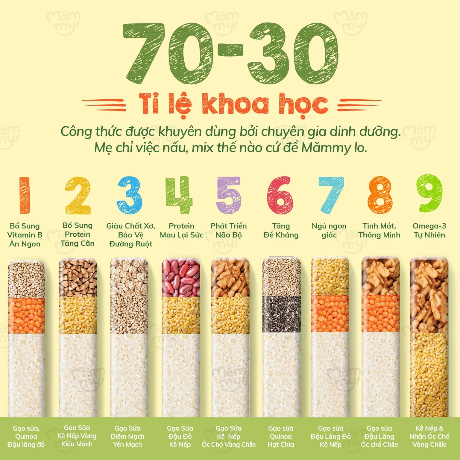 Set 9 hũ hạt mix gạo sữa nấu cháo [Tặng 9 hũ gạo sữa] 6