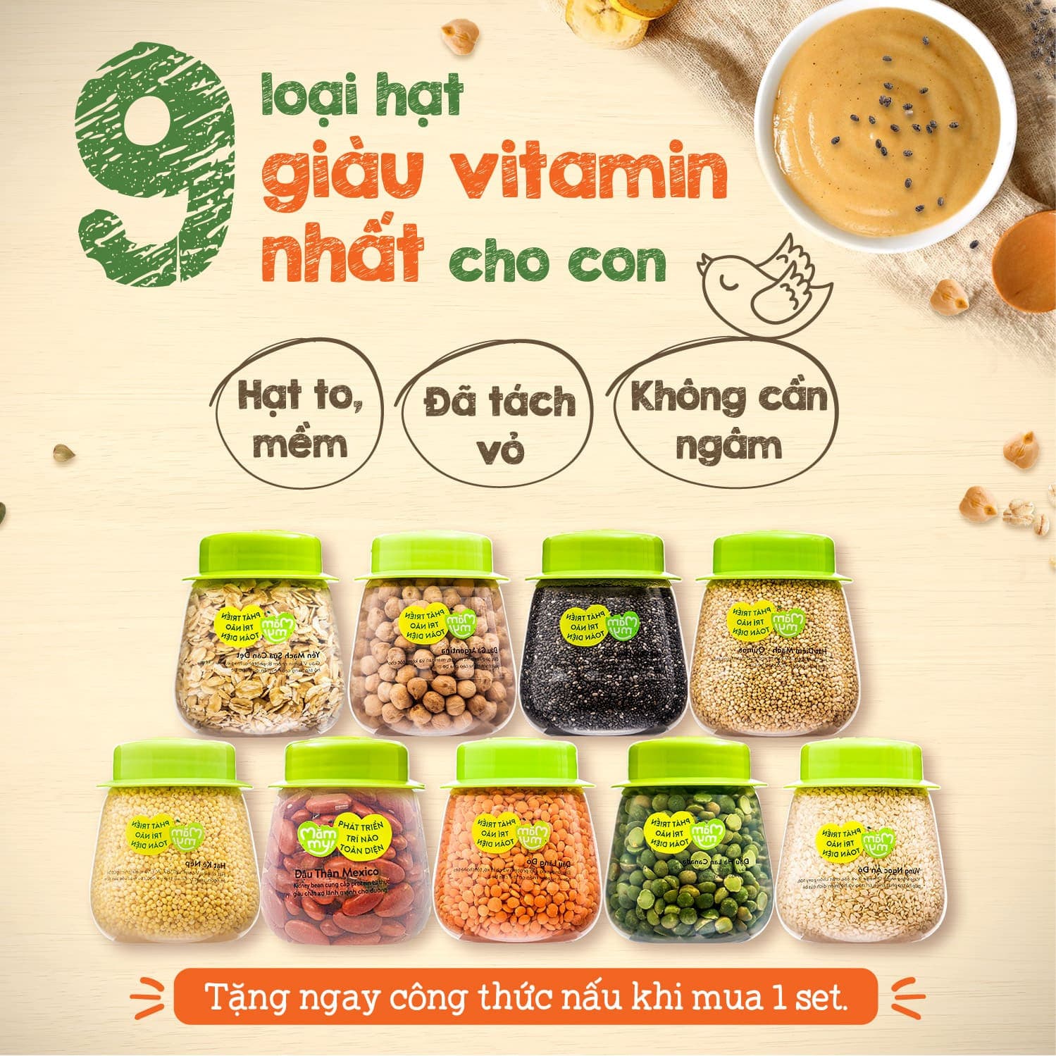 Hạt Yến Mạch Ăn Dặm - Hũ 80g 6
