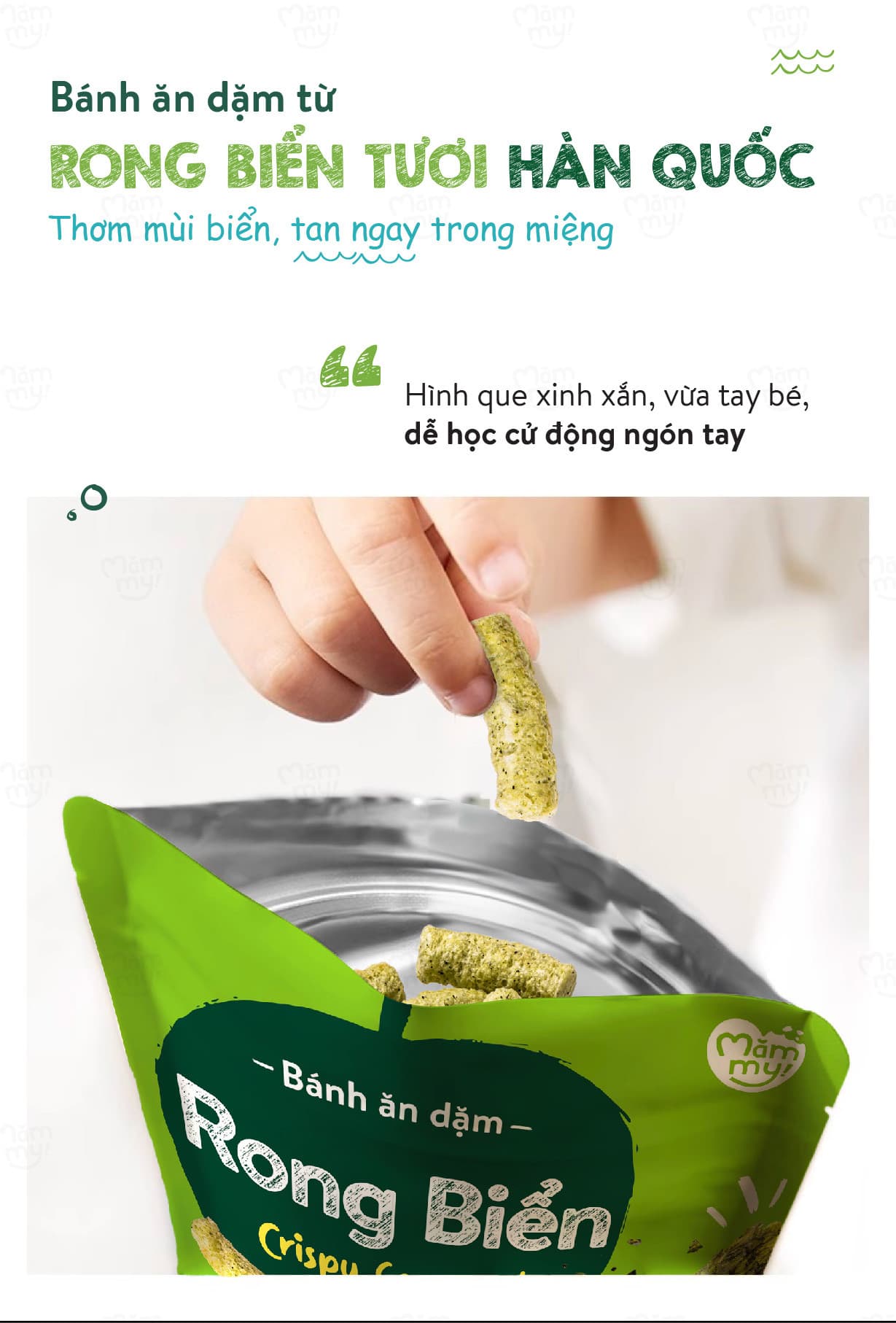 Bánh ăn dặm vị rong biển - Túi 25g 10
