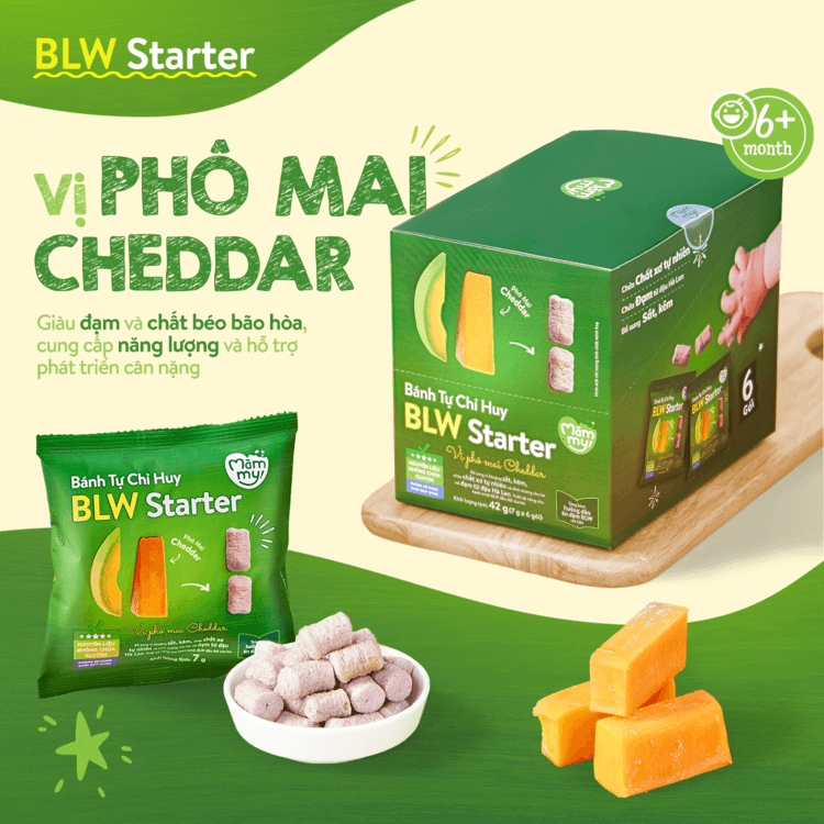 Bánh Tự Chỉ Huy – BLW Starter – Mix vị 42 g (7 g x 6 gói) 6