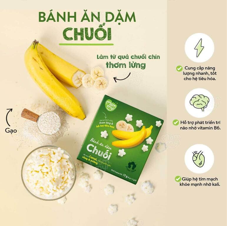 Bánh ăn dặm vị Chuối - Hộp 12 g (6 g x 2 túi) 2