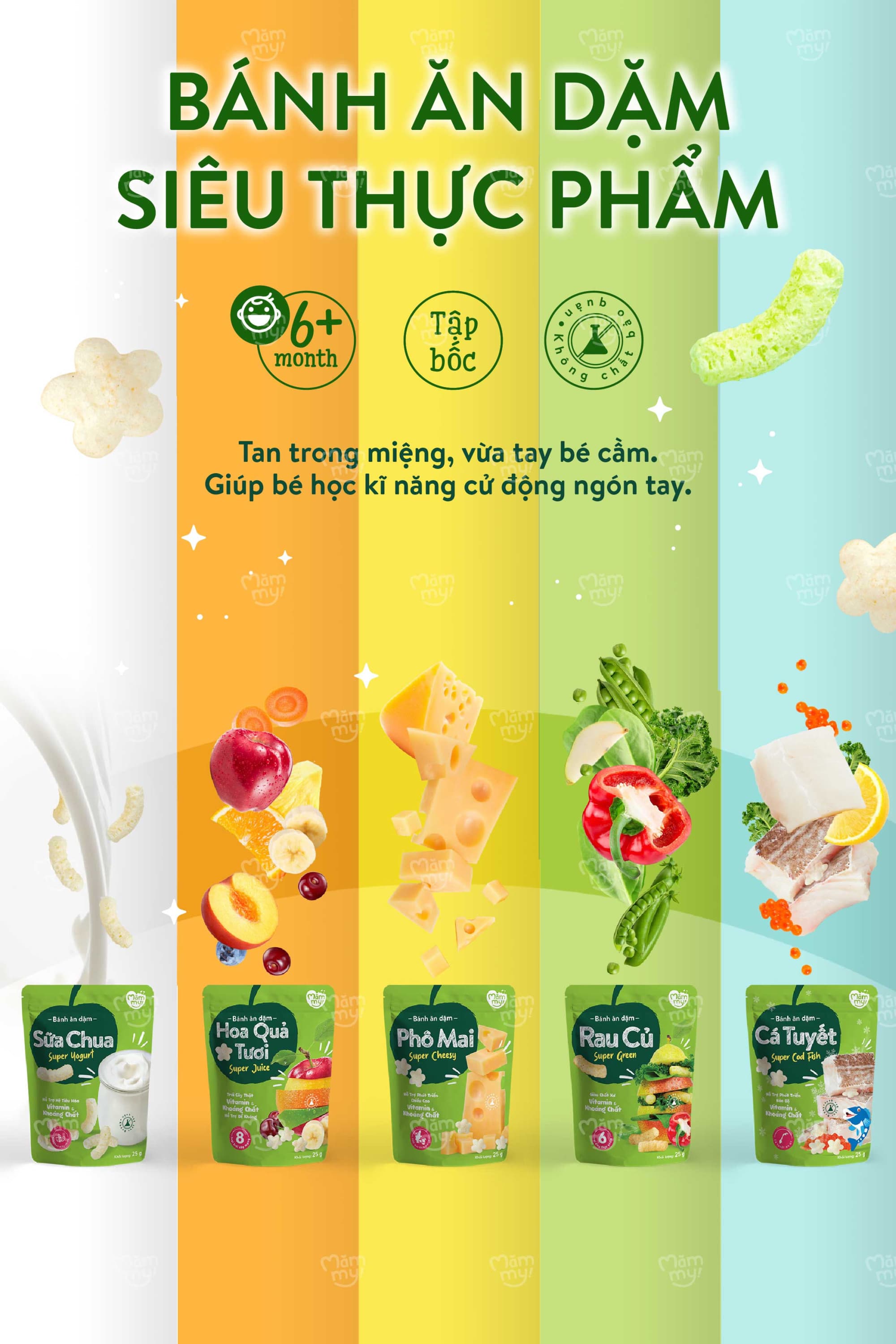 Bánh ăn dặm vị rau củ - Túi 25g 9