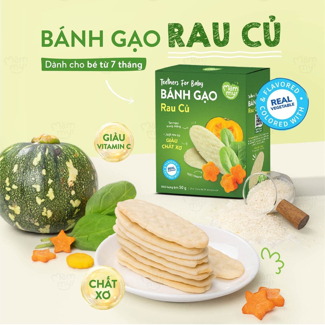 Bánh gạo Rau Củ - 50 g 2