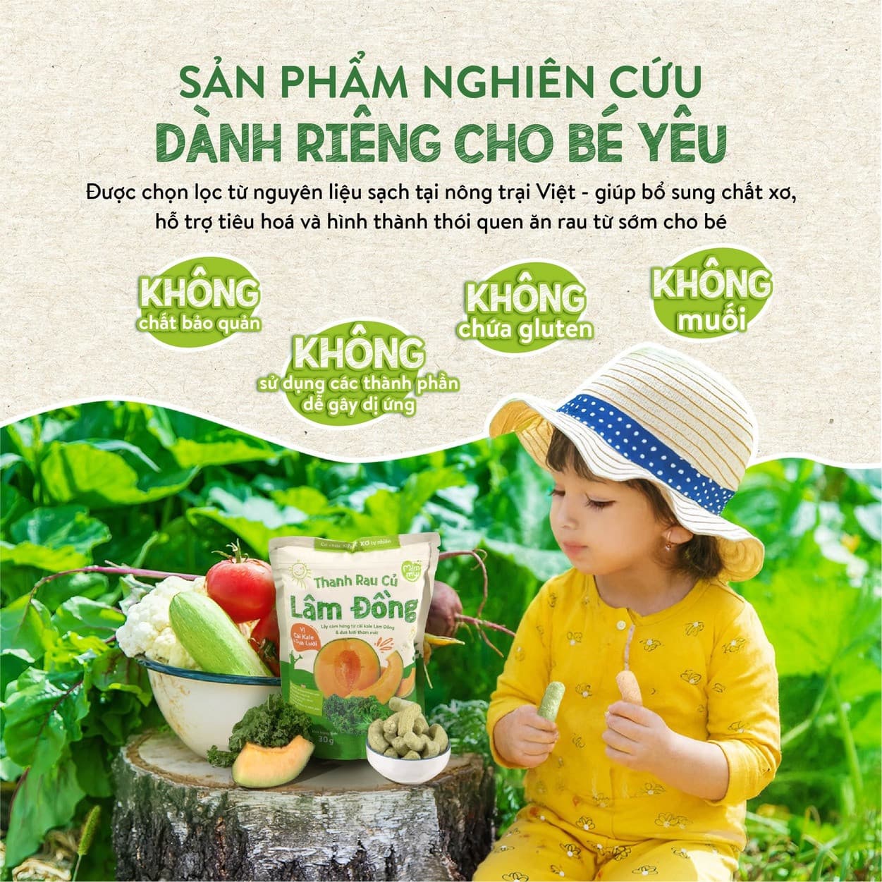 Bánh thanh rau củ Sơn La vị Bông Cải Xanh & Gạo Lứt 30 g 9