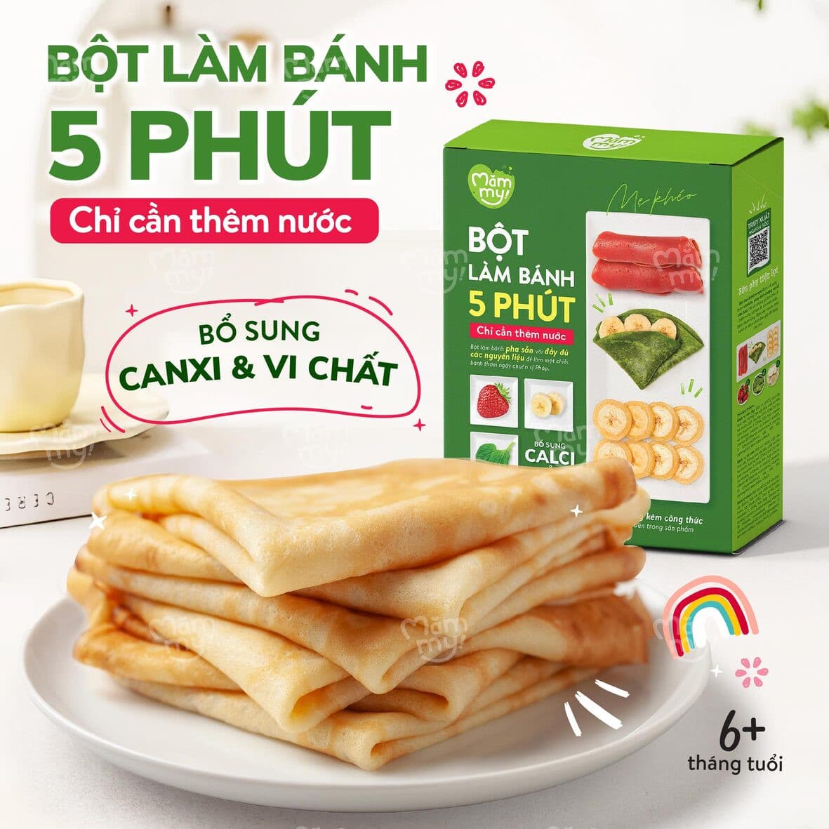 Bột Làm Bánh Crepe Hoa Quả - Hộp 60g 2