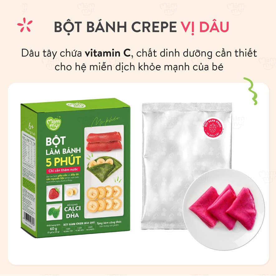 Bột Làm Bánh Crepe Hoa Quả - Hộp 60g 10