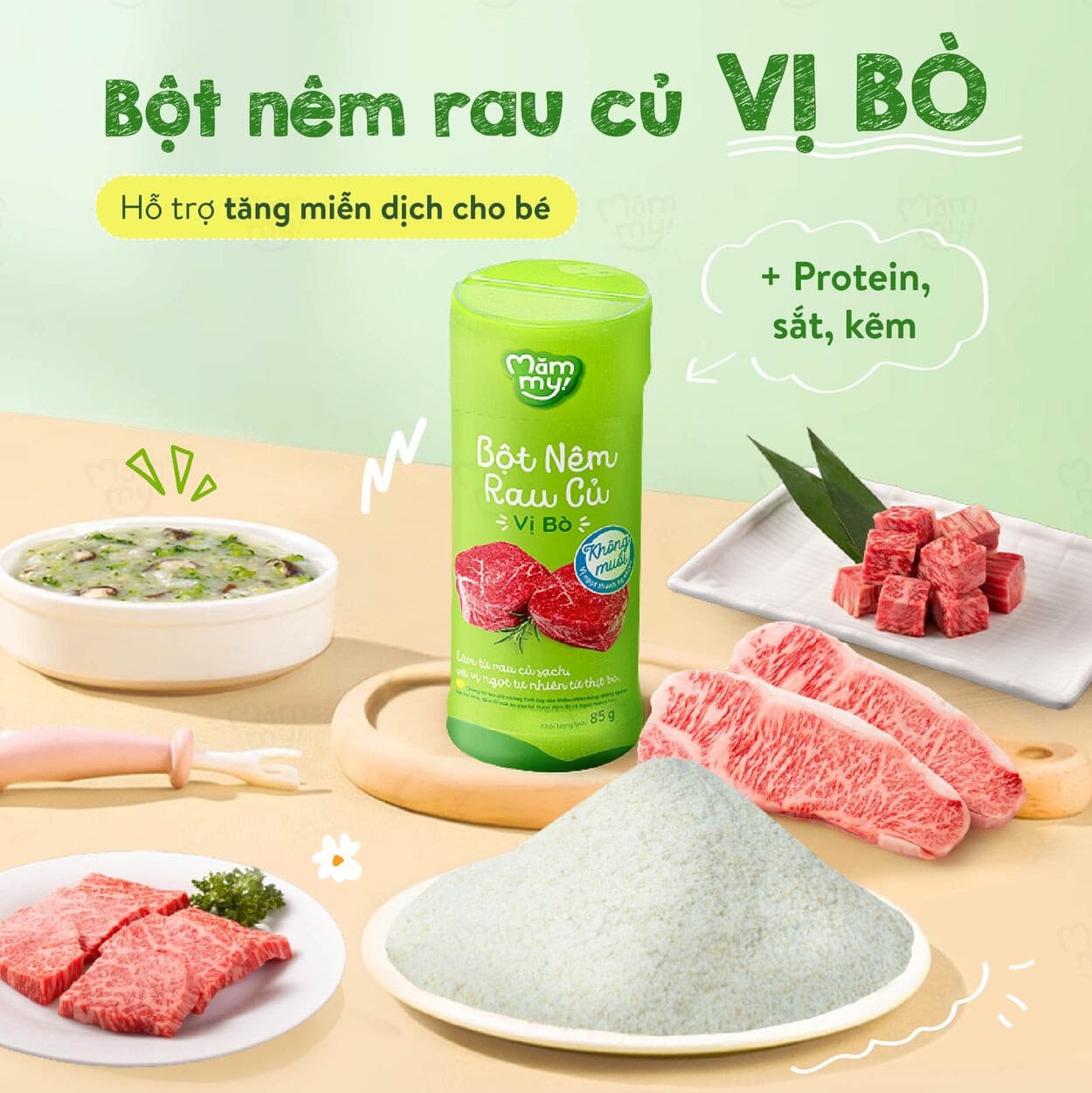 Bột nêm rau củ vị bò Mămmy - Hũ 85g 3