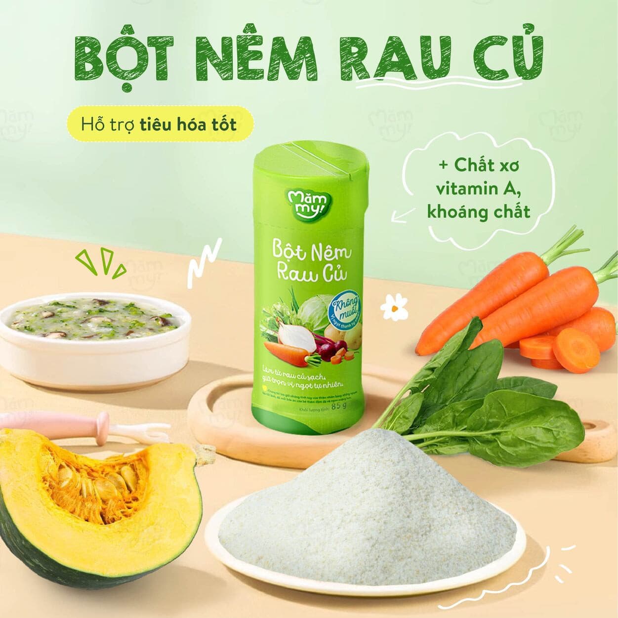 Combo 3 bột nêm rau củ - Hũ 85g [Mua 3 tặng 1] 2