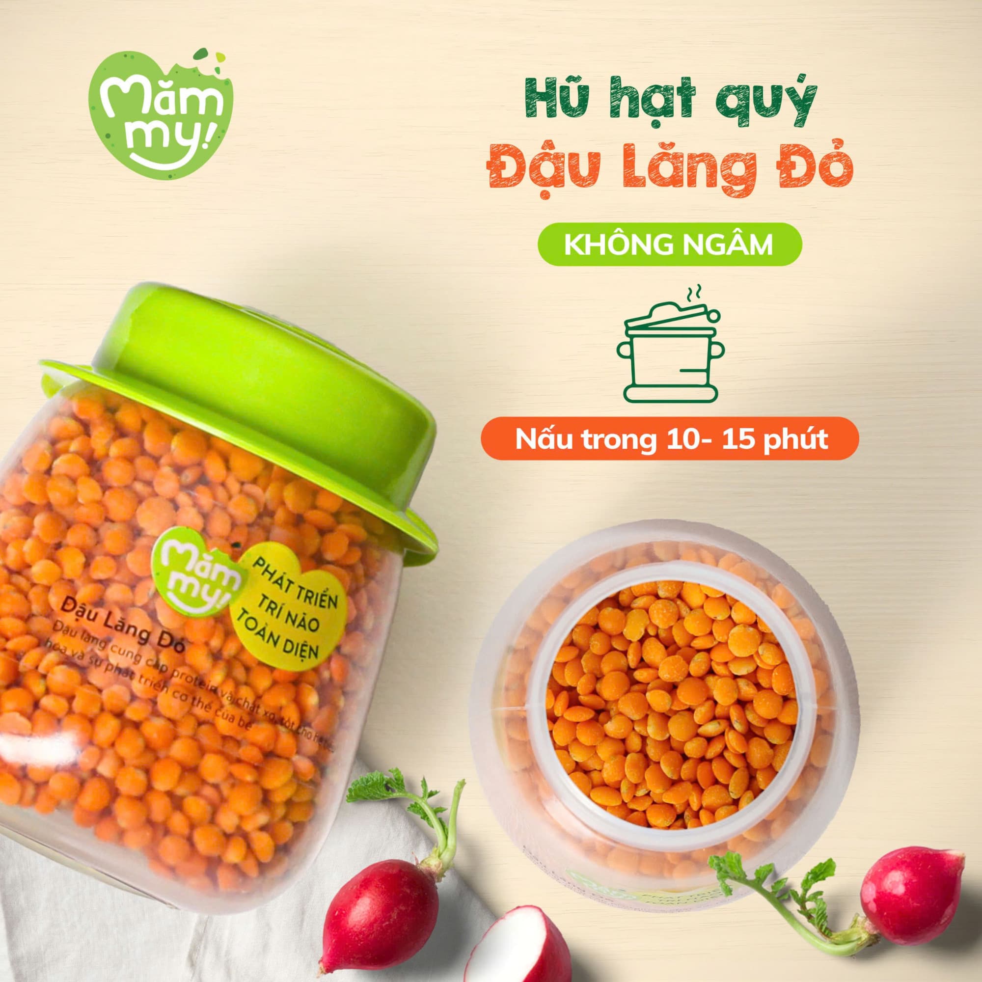 Set 3 hũ hạt kê nếp, đậu lăng, diêm mạch - Hỗ trợ tăng đề kháng 3