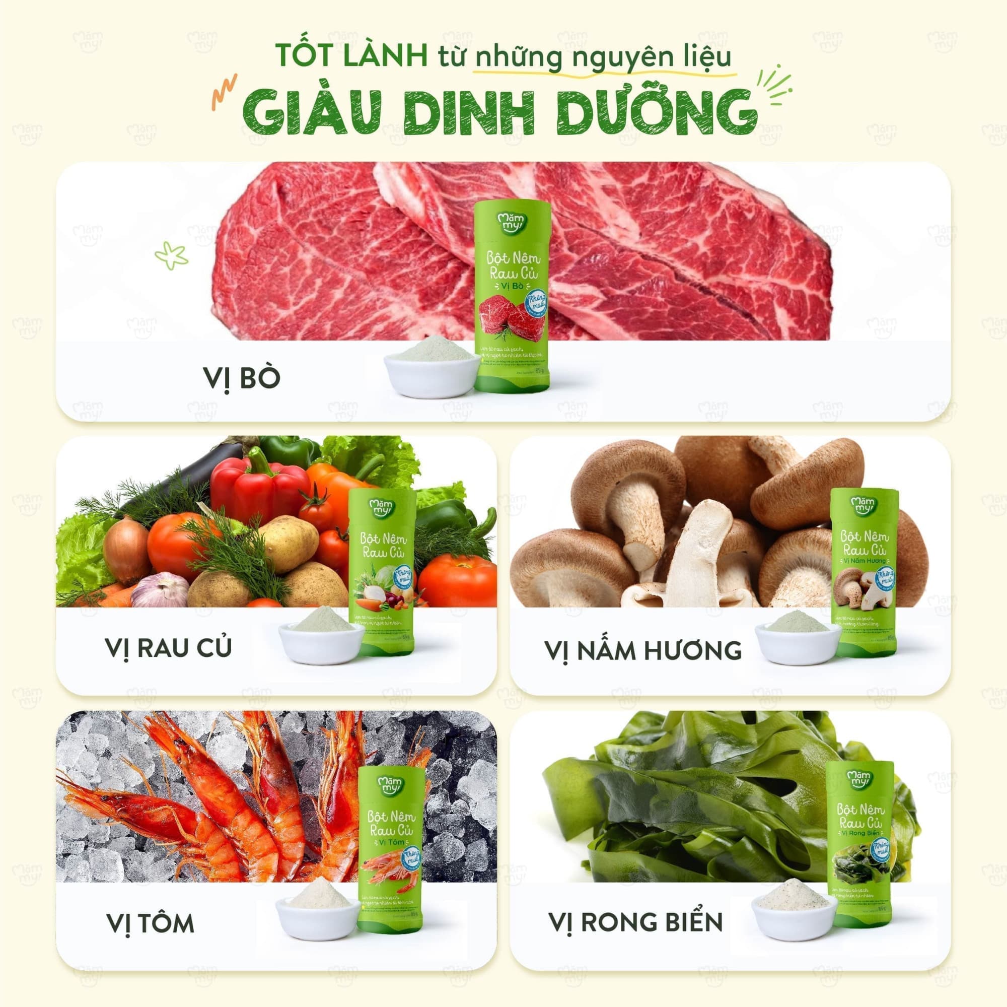 Bột nêm rau củ vị rong biển Mămmy - Hũ 85g 14