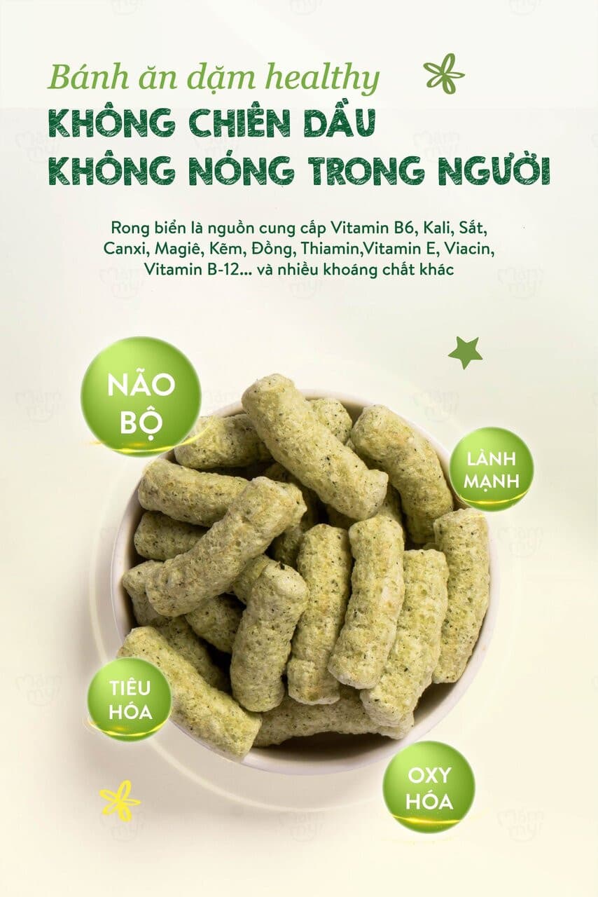 Bánh ăn dặm vị rong biển - Túi 25g 3