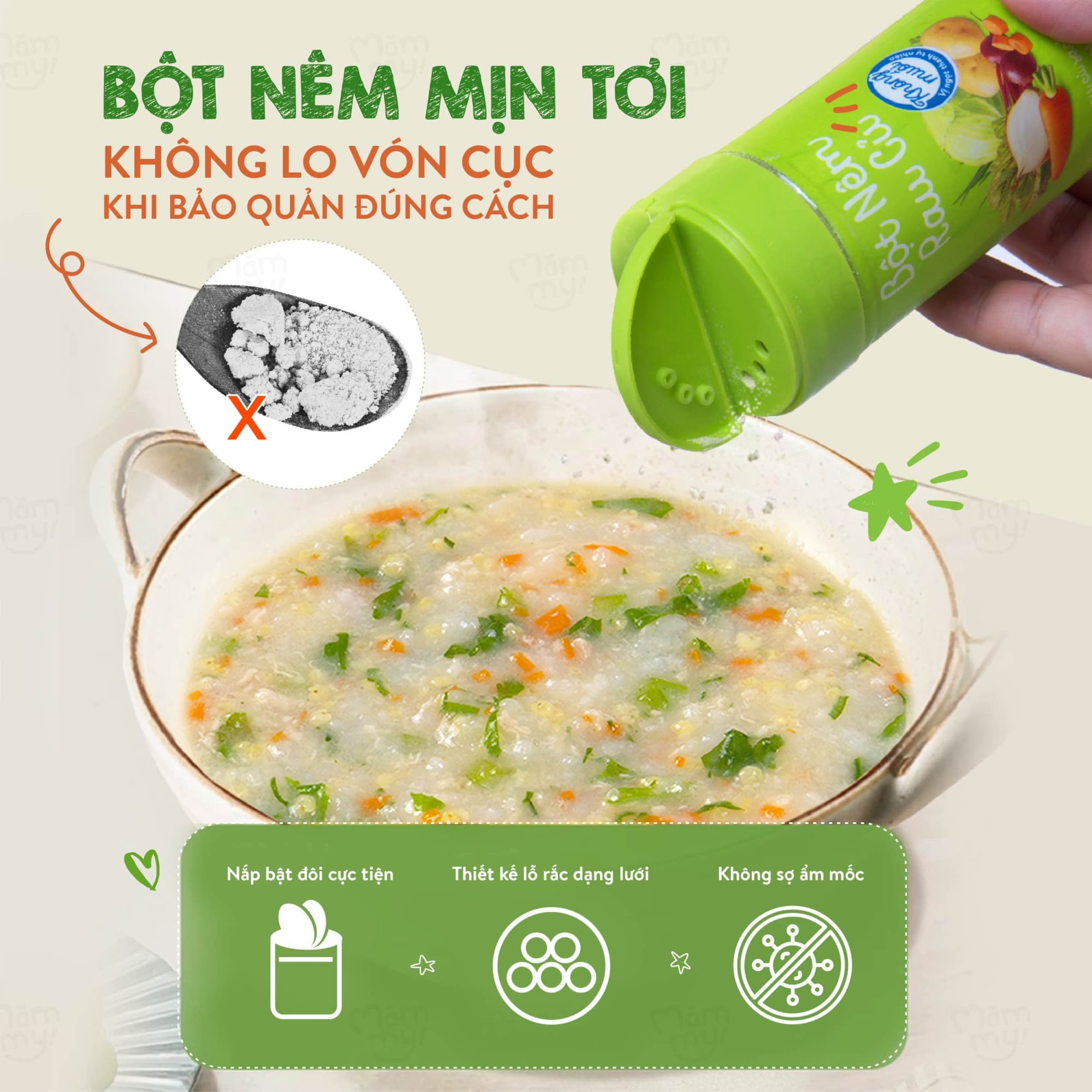 Bột nêm rau củ vị rong biển Mămmy - Hũ 85g 12