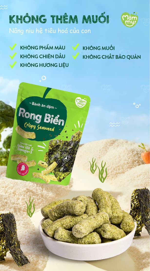 Bánh ăn dặm vị rong biển - Túi 25g 4