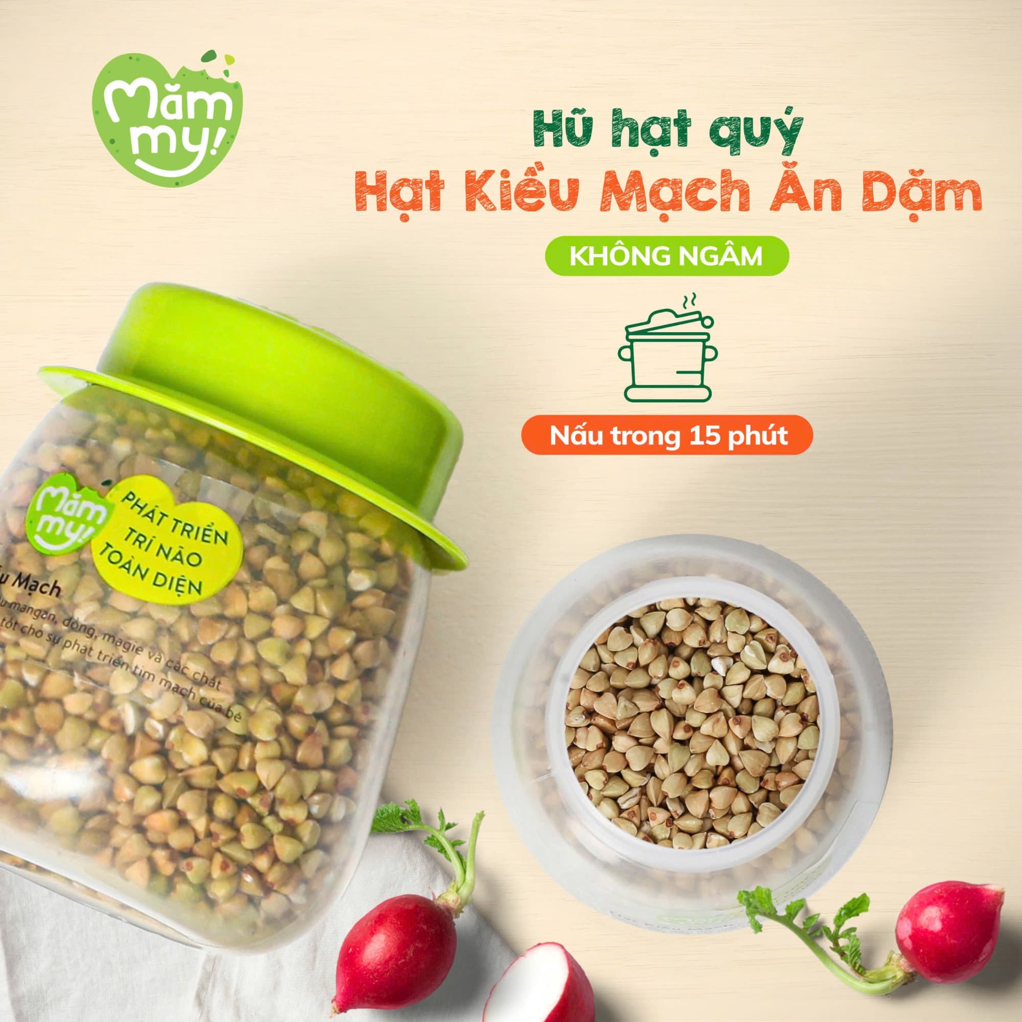 Set 3 hũ hạt yến mạch, diêm mạch, kiều mạch - Hỗ trợ tăng cân 3