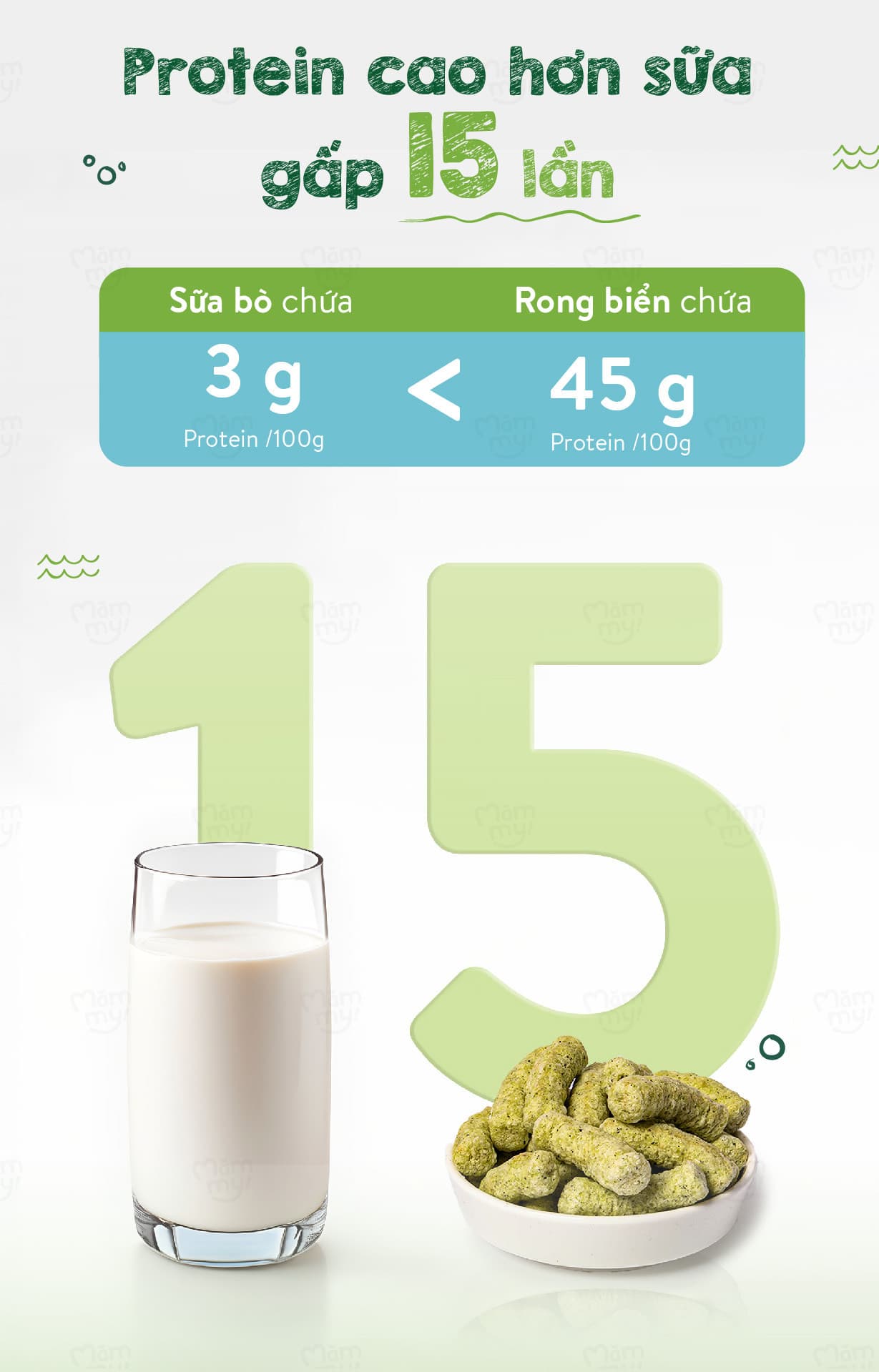 Bánh ăn dặm vị rong biển - Túi 25g 9
