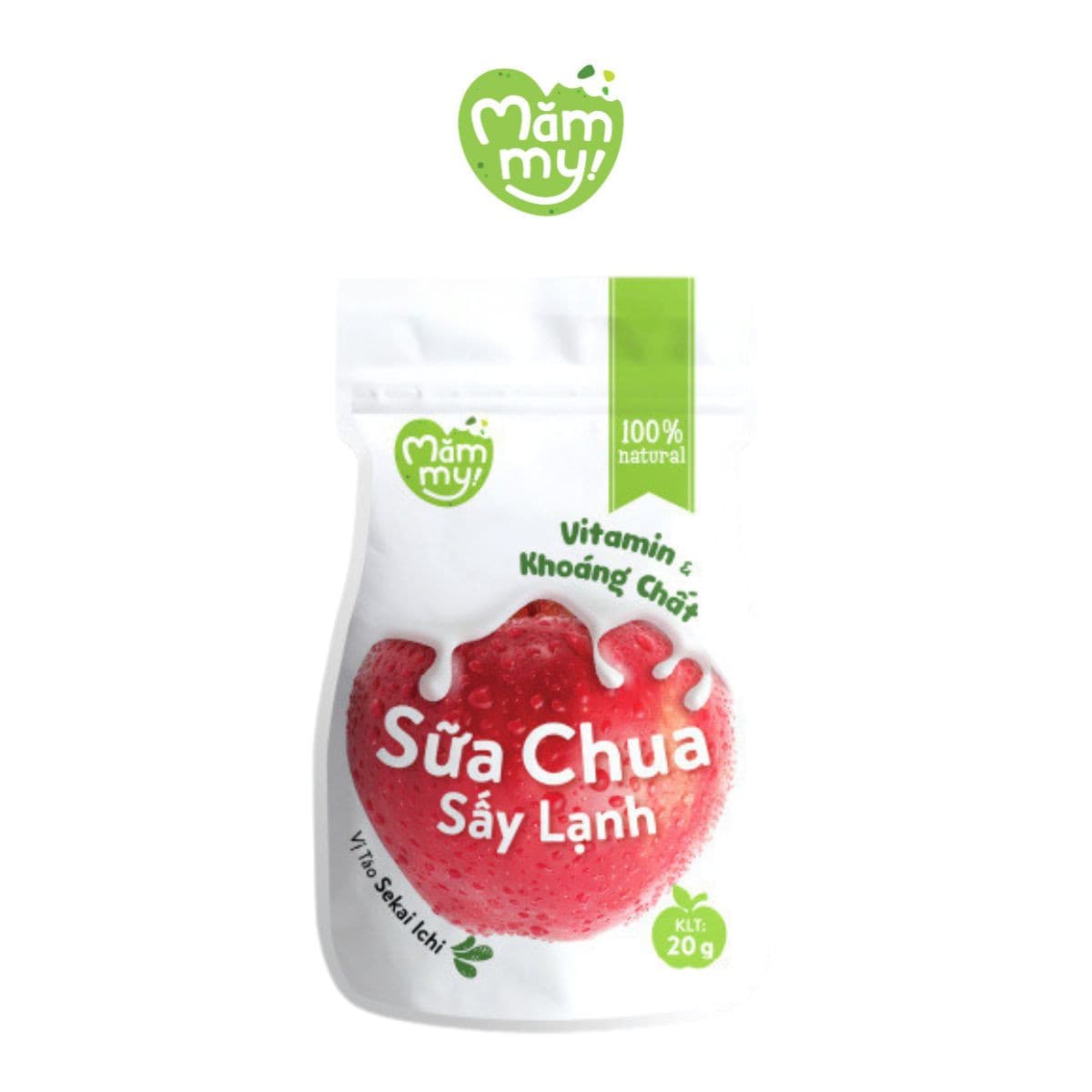 Sữa chua sấy Vị Táo Sekai Ichi  - Túi 20g