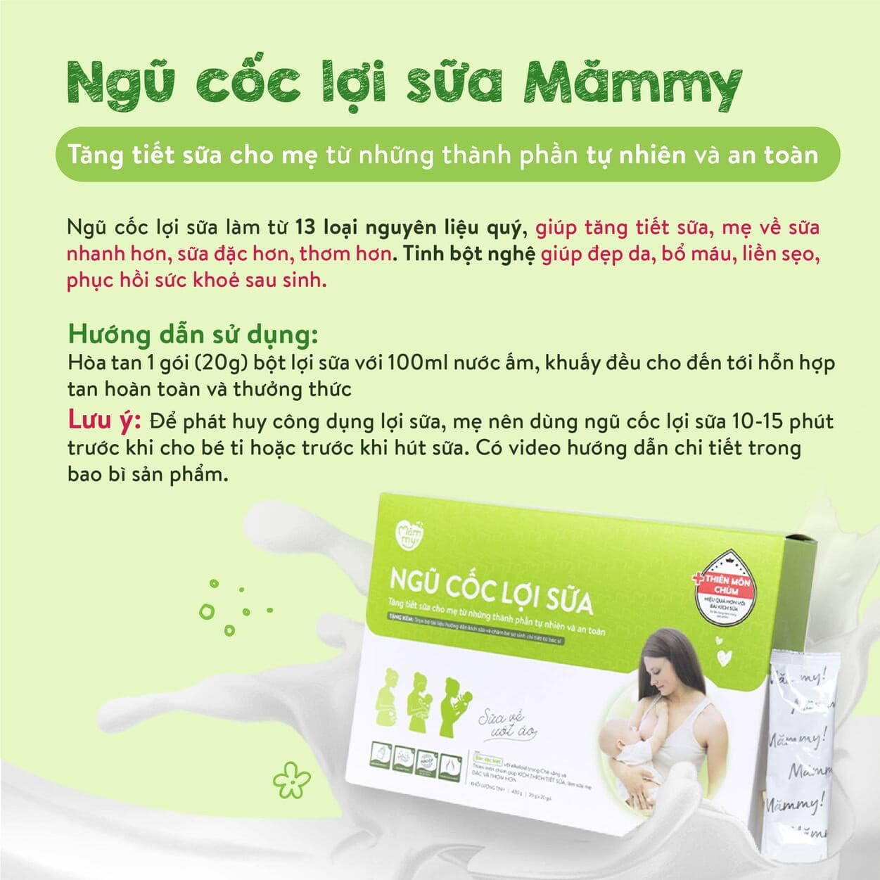 Bột ngũ cốc lợi sữa - Hộp 400g 10