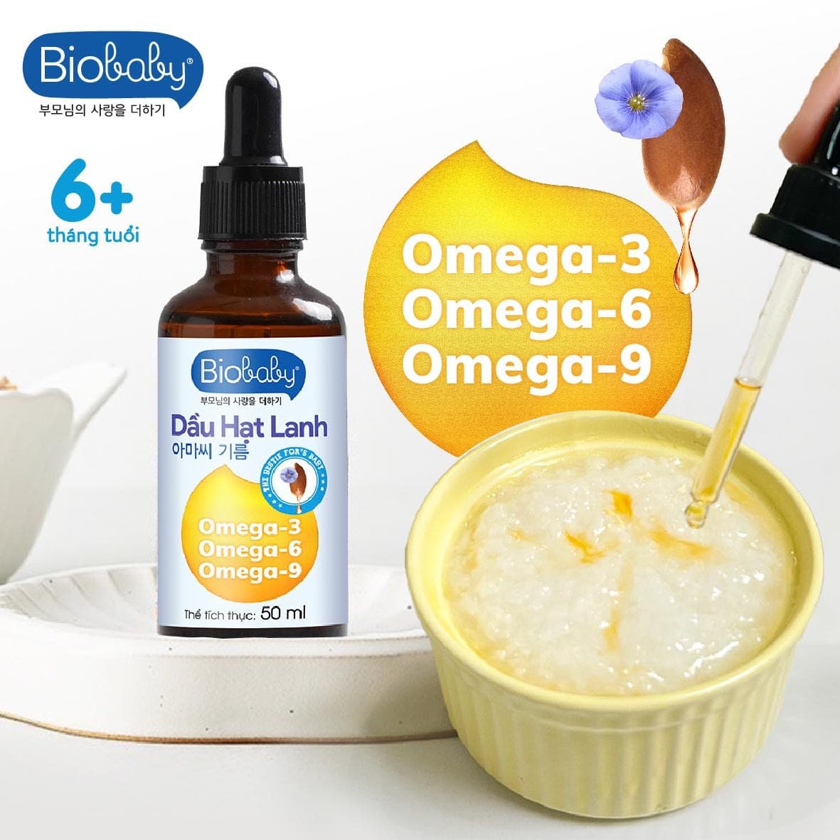 Dầu hạt lanh ăn dặm Biobaby - Chai 50ml 8