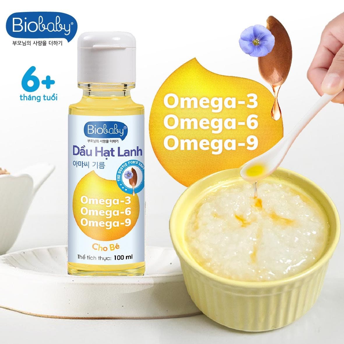 Dầu hạt lanh ăn dặm Biobaby - Chai 100ml 8