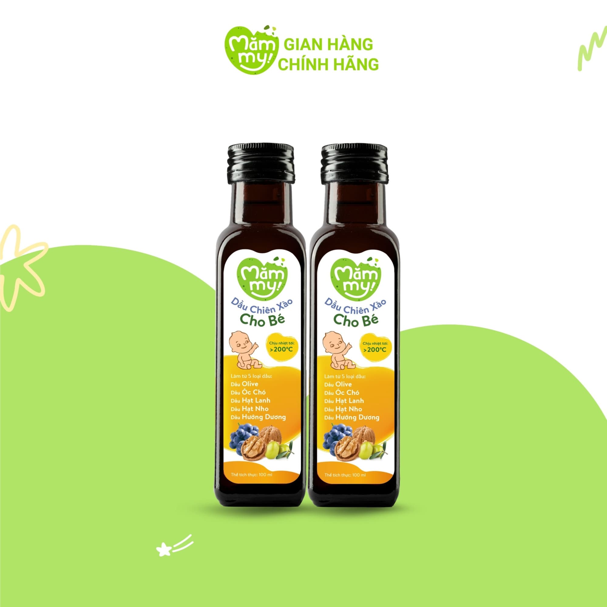 Dầu chiên xào cho bé Mămmy 100ml [MUA 2 TẶNG 1] 2