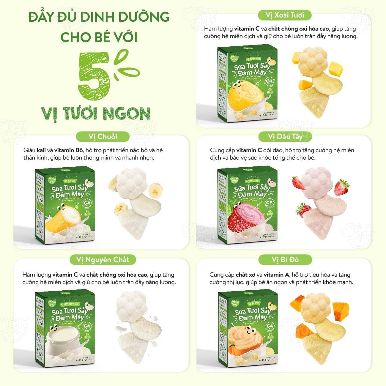 Combo 3 sữa tươi sấy  Hộp 14g - Tặng 1 hộp bánh ăn dặm tự chỉ huy BLW 13
