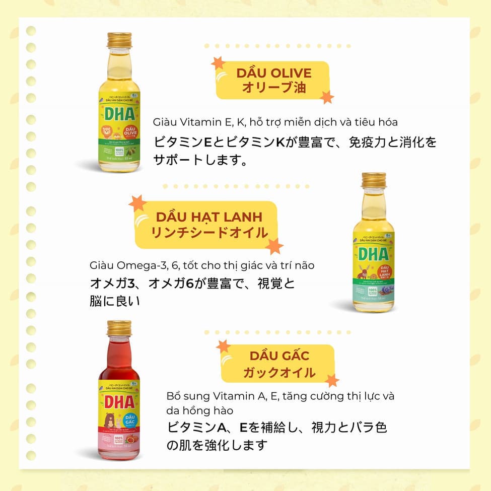 Combo 6 dầu ăn dặm DHA - Chai 55ml 3