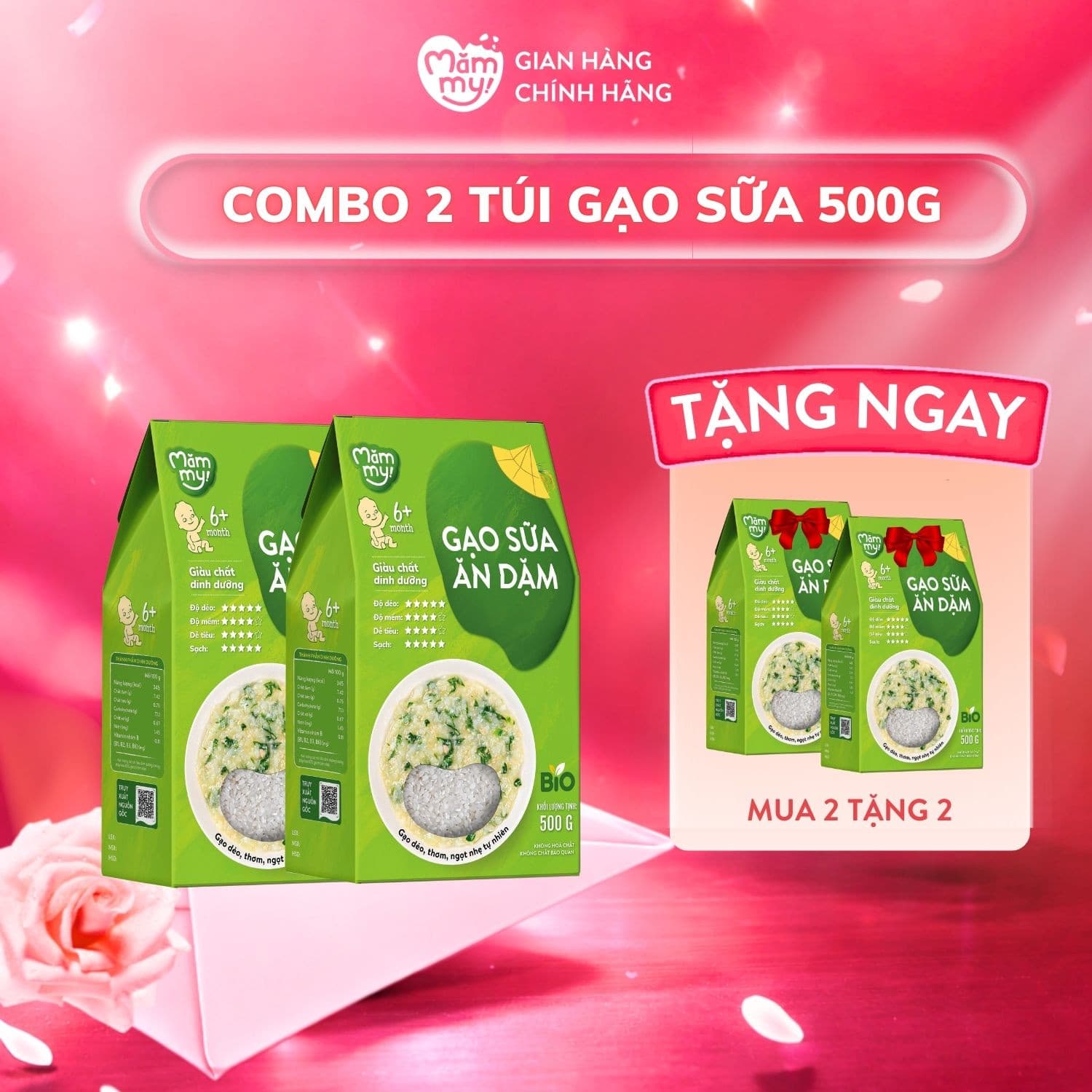 Combo 2 gạo sữa ăn dặm hộp 500g [Mua 2 tặng 1] 14