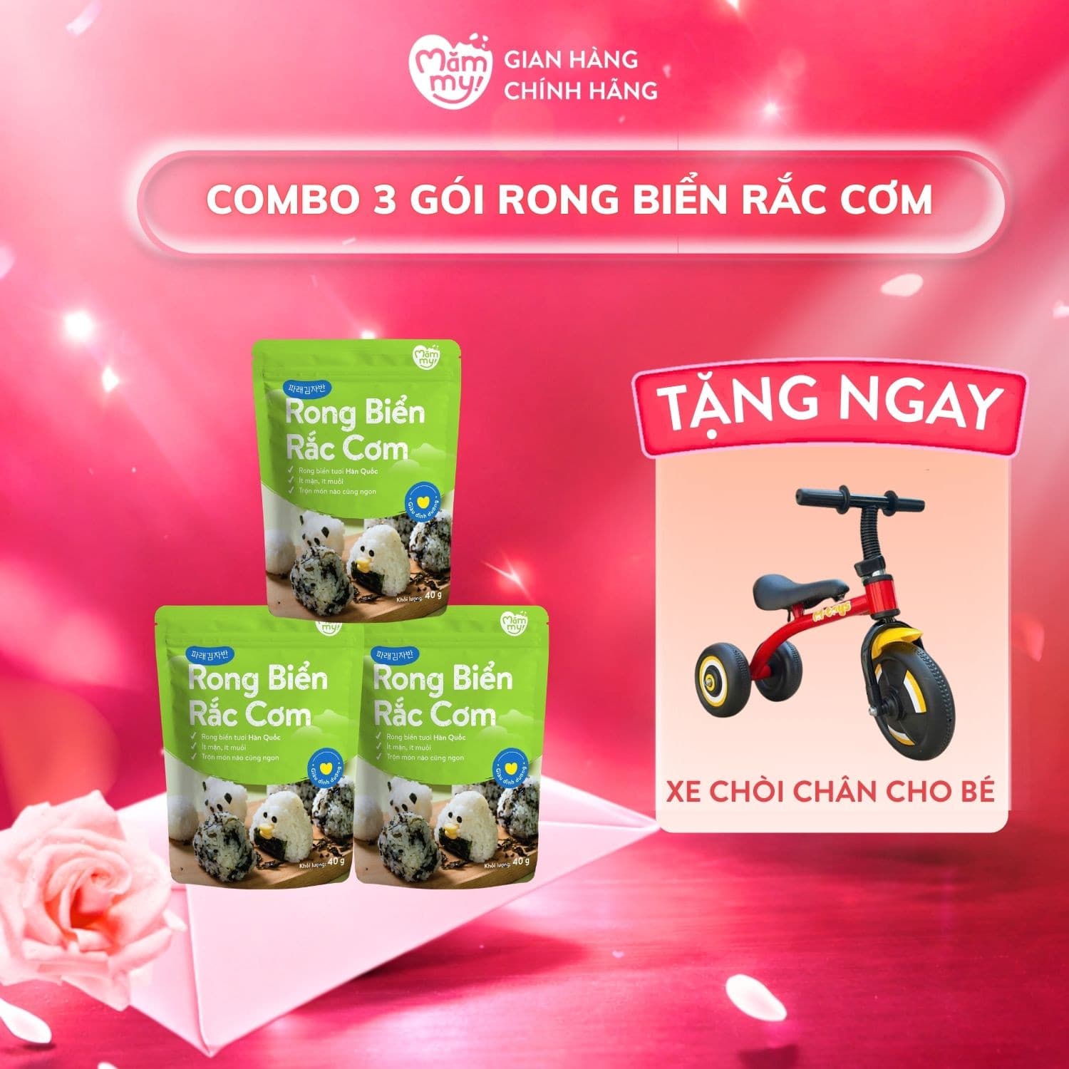 Combo 3 rong biển giòn rắc cơm - Tặng BỘ 2 THÌA ĂN AMORI (INOCHI) 9