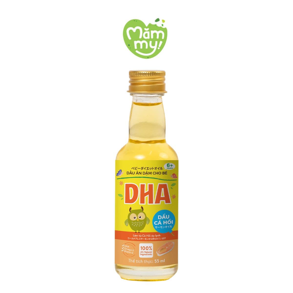 Dầu cá hồi ăn dặm DHA - Chai 55ml