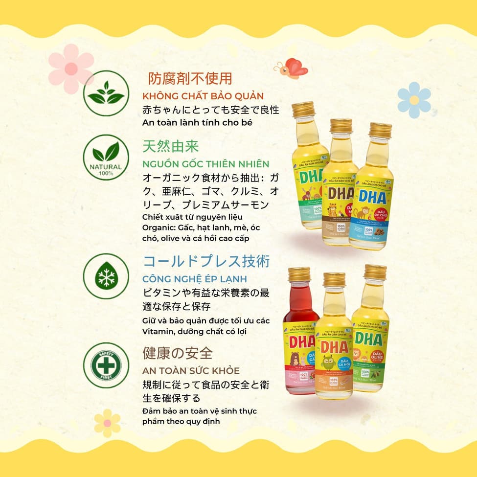 Combo 6 dầu ăn dặm DHA - Chai 55ml 14