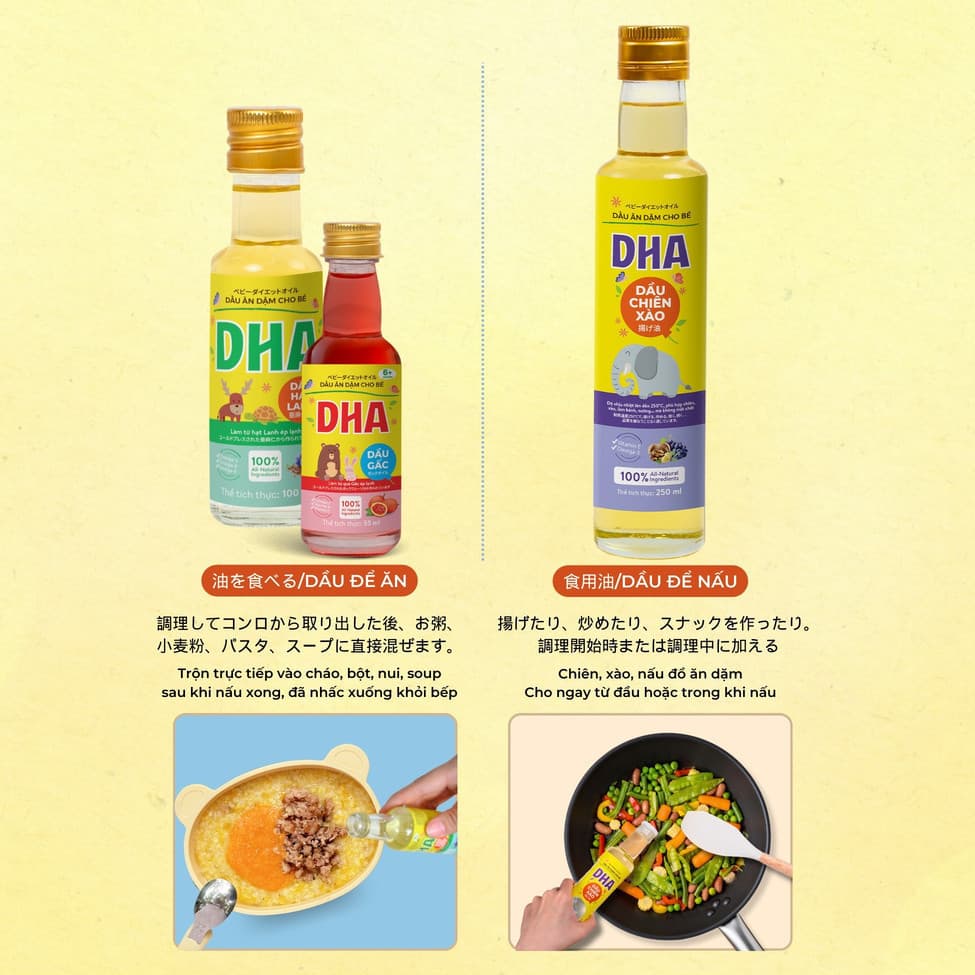 Combo 6 dầu ăn dặm DHA - Chai 55ml 11