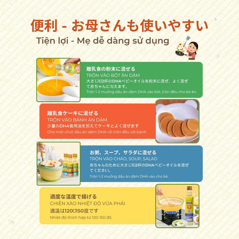 Combo 6 dầu ăn dặm DHA - Chai 55ml 12