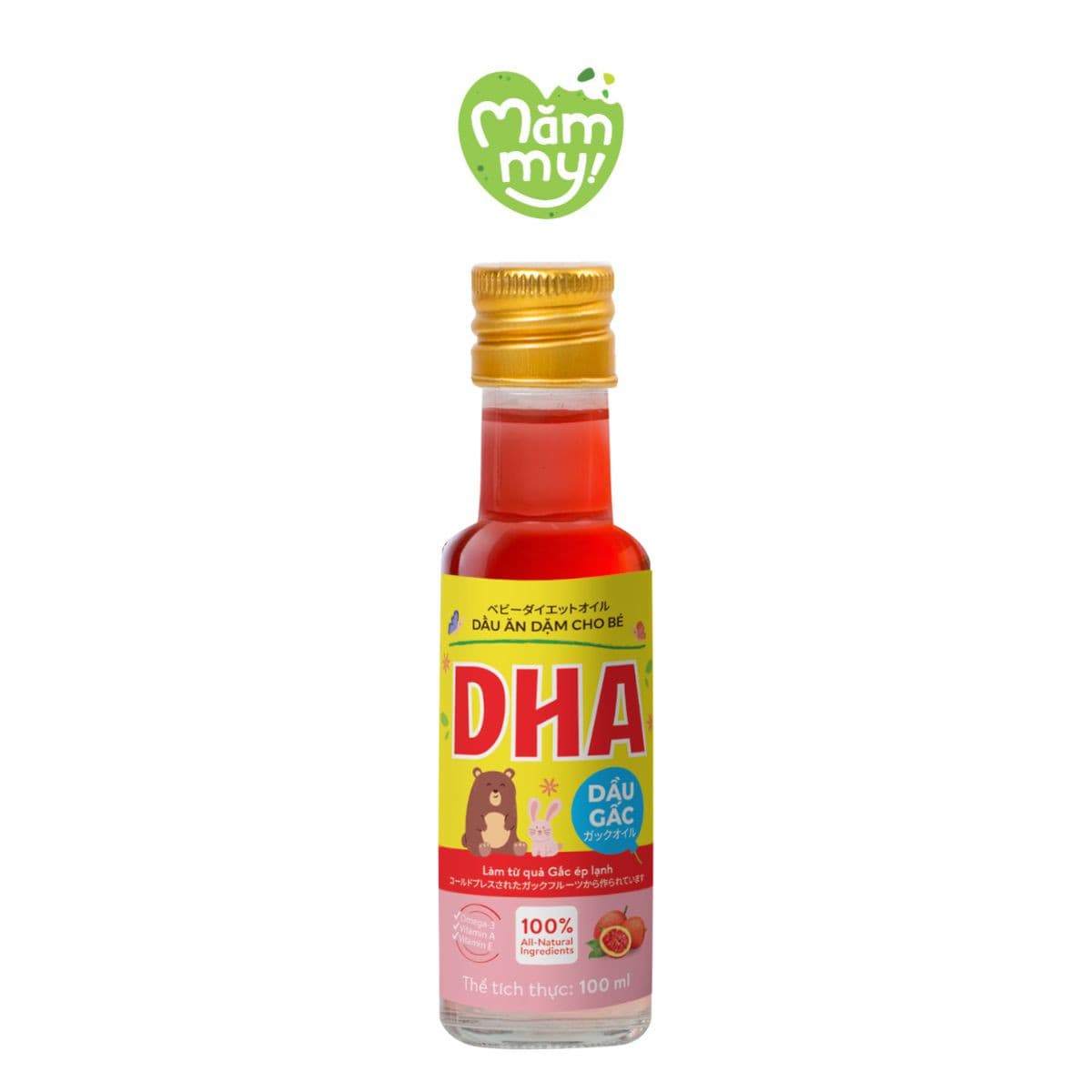 Dầu gấc ăn dặm DHA - Chai 100ml
