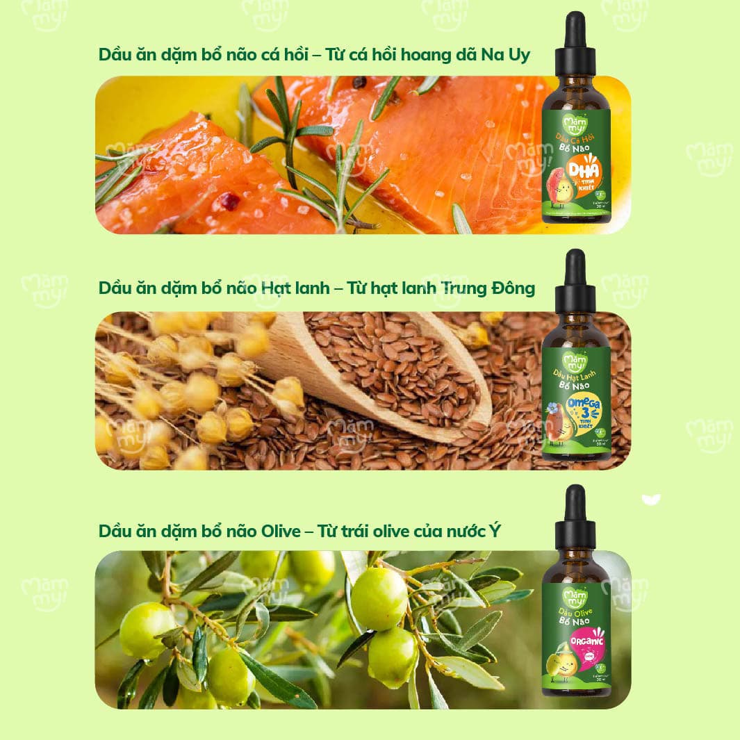 Combo 2 set dầu ăn dặm (30ml/Chai) - Tặng Ngựa bập bênh 6