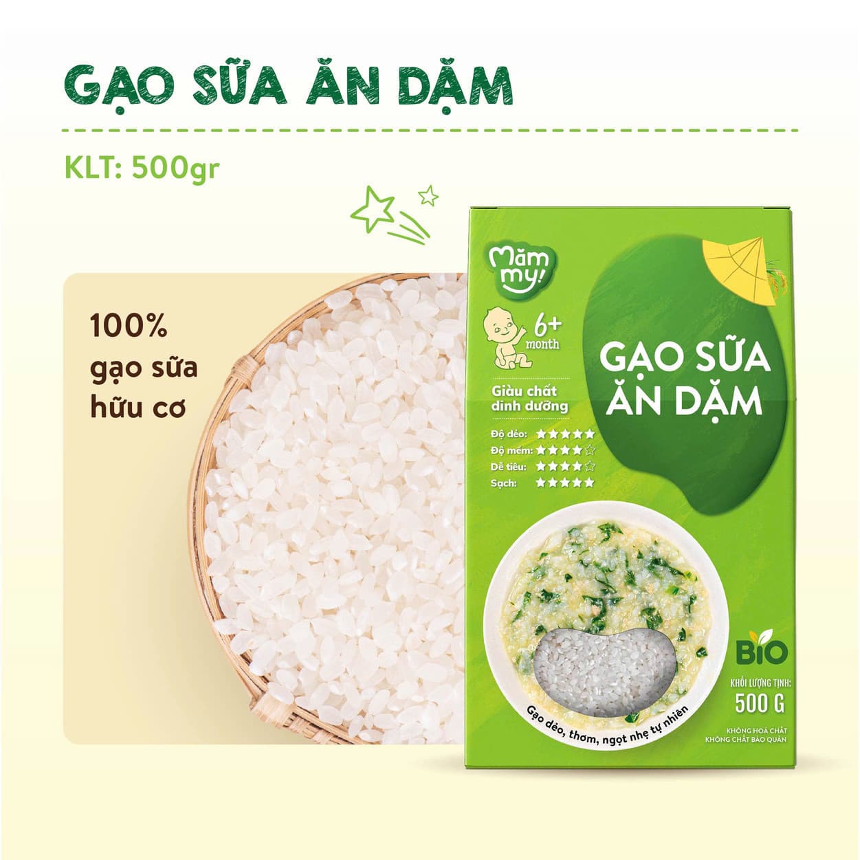 Combo 2 gạo sữa ăn dặm hộp 500g [Mua 2 tặng 1] 3