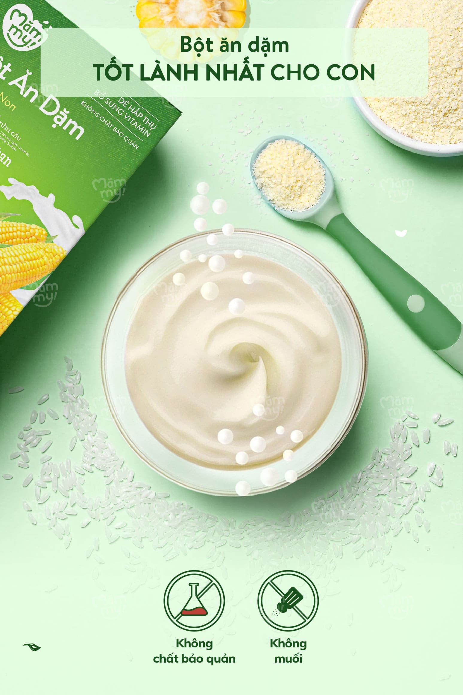 Combo 2 hộp bột ăn dặm 140g - Tặng Phô mai kem tách muối 14