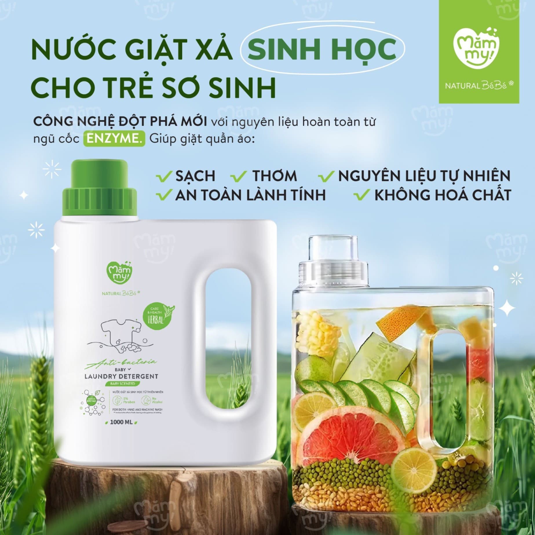 Nước Giặt Hương Nắng Mới Mămmy Chai 500ml 3