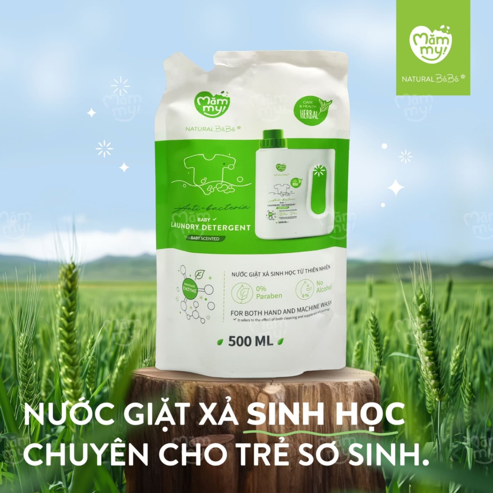 Nước Giặt Hương Nắng Mới Mămmy Chai 500ml 2