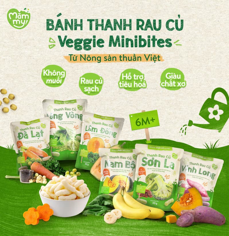 Combo chống "táo": 2 Phô Mai Rau Củ + 3 Bánh Thanh Rau Củ - Tặng 2 sữa chua sấy 2