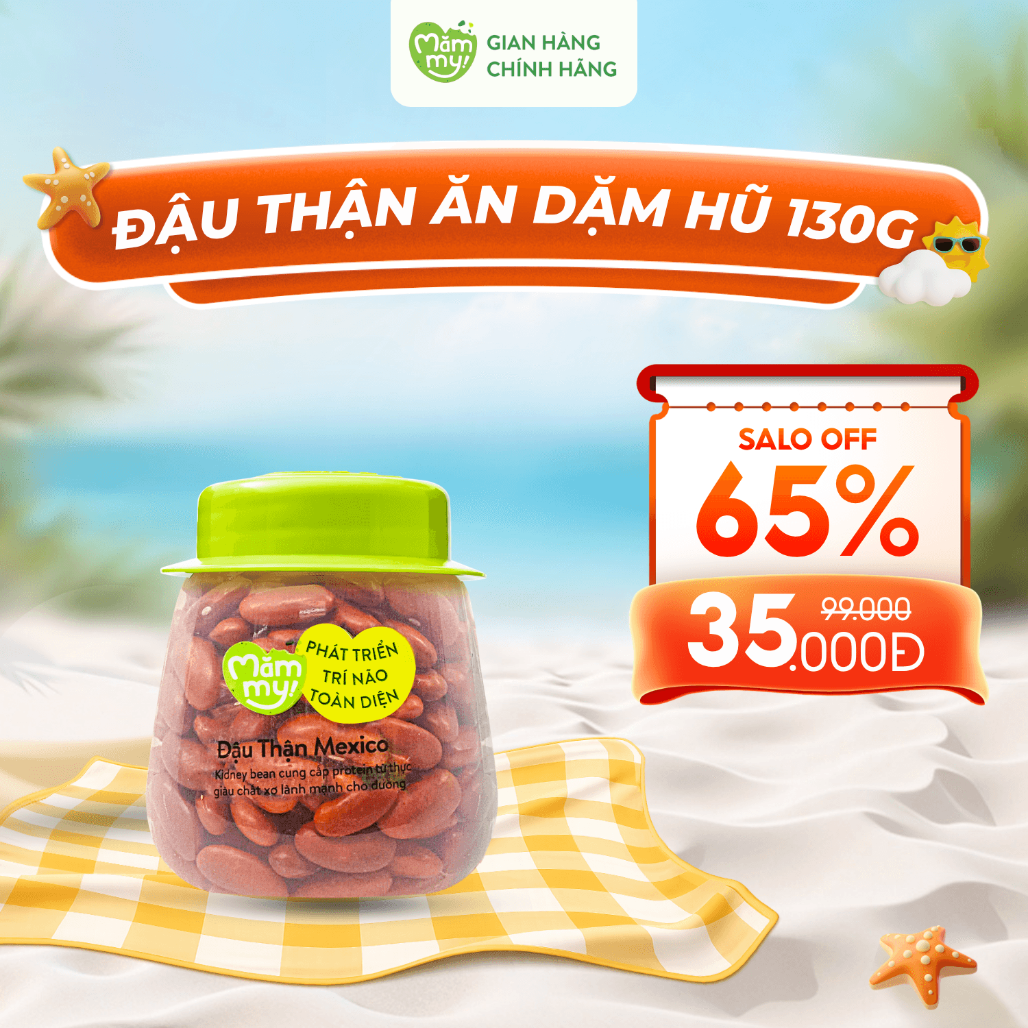 [ DATE 5/2026 ] Hạt Đậu Thận Mexico Ăn Dặm Mămmy Hũ 130g