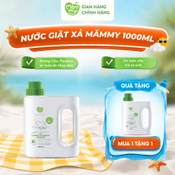 [DATE 12/2027] Nước giặt xả sinh học Natural BéBé - Mùi em bé (Baby Sense) 1000ml - MUA 1 TẶNG 1